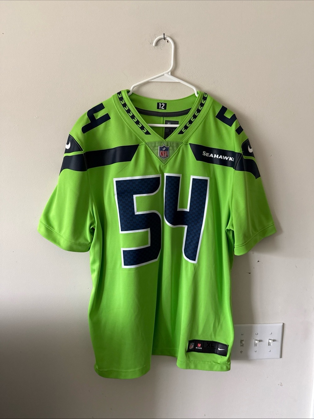 Men's Nike Bobby Wagner #54 Seahawks Vapor Lmtd Color Rush Jersey Sz L - RARE
